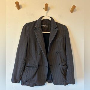 Circolo 1901 Women’s Double-Breasted Blazer Sz 40 Cotton Blend Brown